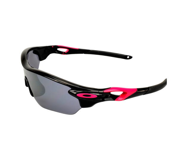 Oakley Oakley Radarlock 009183-07 Sunglasses In Black-Pink Acetate Frame With Grey Lenses - view 5