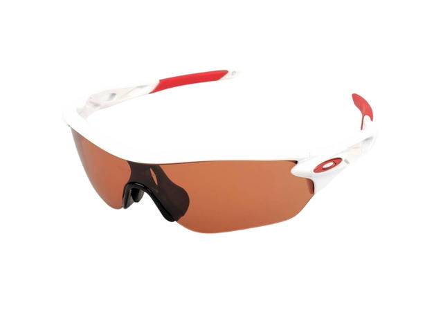 Oakley Oakley Radarlock OO9206-10 In White-Red Acetate Frame With Red Lenses - view 2