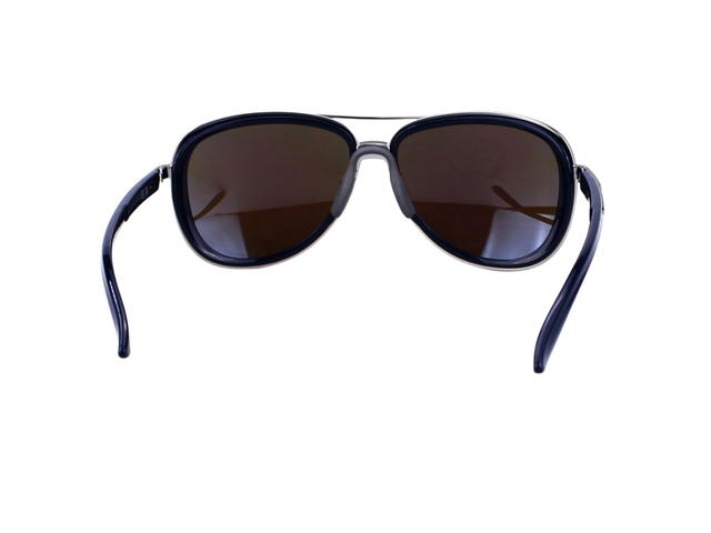 Oakley Oakley Split Time OO4129-0758-58 In Black Acetate-Silver Metal Frame With Blue Lenses - view 4