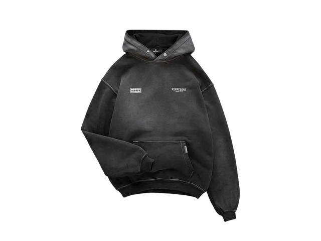Represent Represent X Oasis Owners Club Hoodie Stained Black - view 2