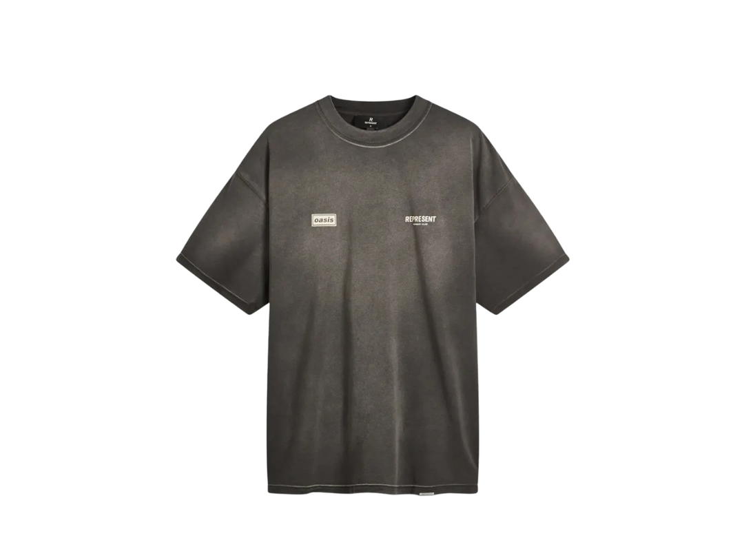 Represent Represent X Oasis Owners Club T-Shirt Stained Black