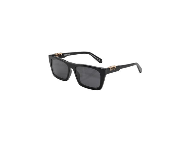 Off-White Off-White Sunglasses Shiny In Shiny Black Acetate Frame With Dark Grey Lenses - view 1