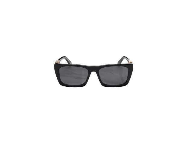 Off-White Off-White Sunglasses Shiny In Shiny Black Acetate Frame With Dark Grey Lenses - view 3