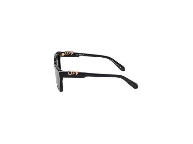 Off-White Off-White Sunglasses Shiny In Shiny Black Acetate Frame With Dark Grey Lenses - view 4