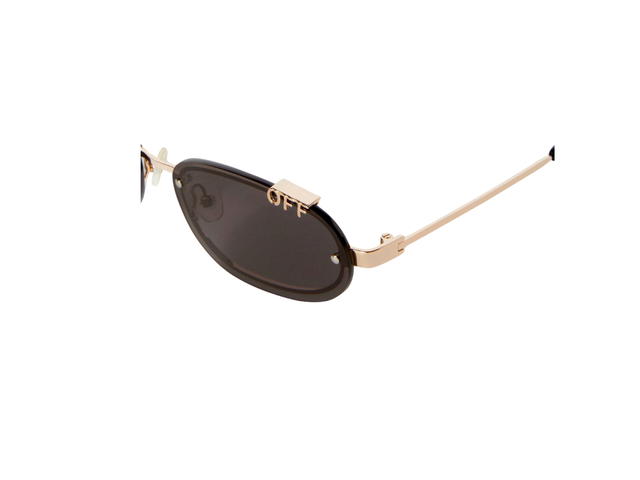 Off-White Off-White Miami Sunglasses In Gold Acetate Frame With Grey Lenses - view 3
