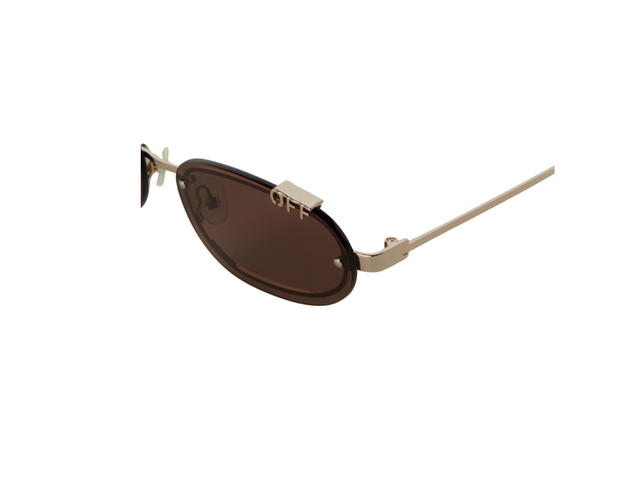 Off-White Off-White Miami Sunglasses In Gold Acetate Frame With Havana Lenses - view 3