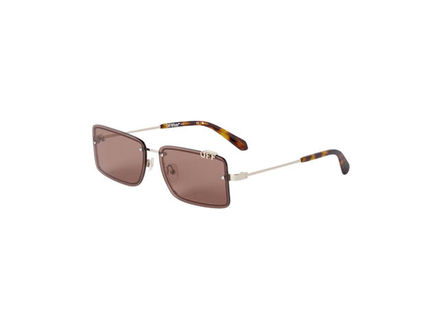 Off-White Off-White Tampa Sunglasses OERI13N 7664 In Gold Acetate Frame With Havana Lenses - view 1
