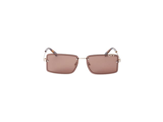 Off-White Off-White Tampa Sunglasses OERI13N 7664 In Gold Acetate Frame With Havana Lenses - view 2