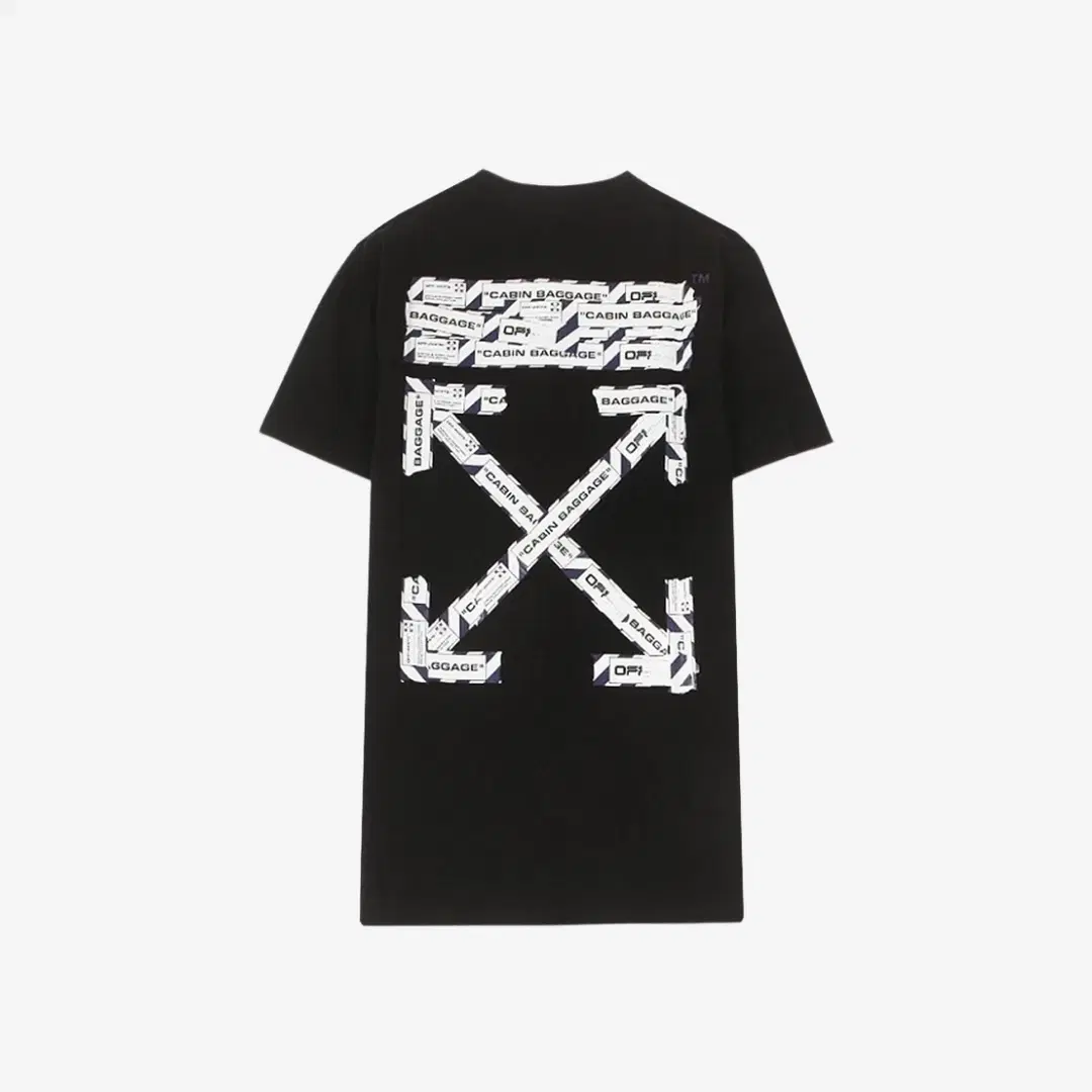 Off-White Off-White Airport Tape S/S Slim T-Shirt Black