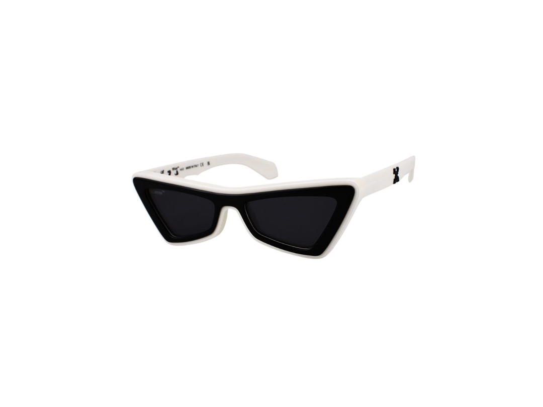 Off-White Off-White Artemisia Sunglasses In Black-White Acetate Frame With Dark Grey Lenses