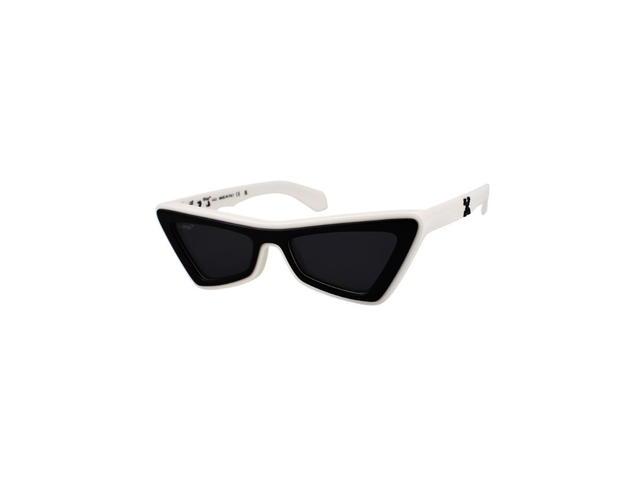 Off-White Off-White Artemisia Sunglasses In Black-White Acetate Frame With Dark Grey Lenses - view 1