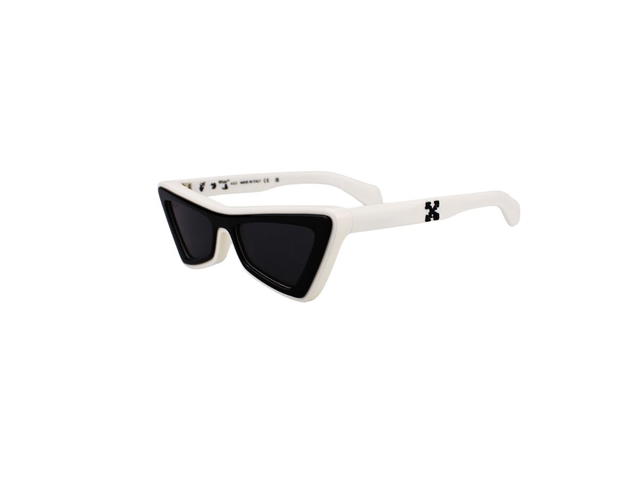 Off-White Off-White Artemisia Sunglasses In Black-White Acetate Frame With Dark Grey Lenses - view 3
