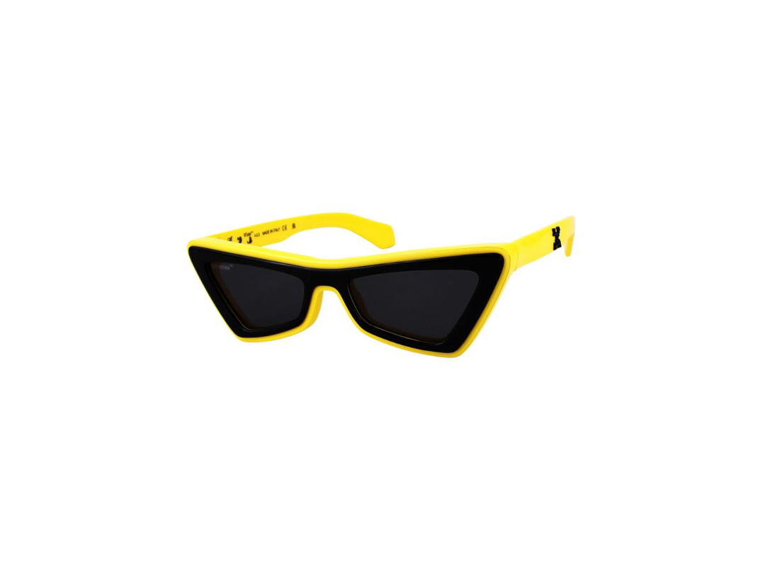 Off-White Off-White Artemisia Sunglasses In Yellow Acetate Frame With Dark Grey Lenses