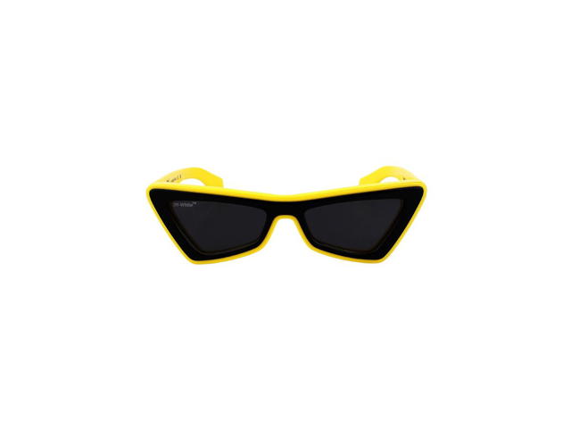 Off-White Off-White Artemisia Sunglasses In Yellow Acetate Frame With Dark Grey Lenses - view 2