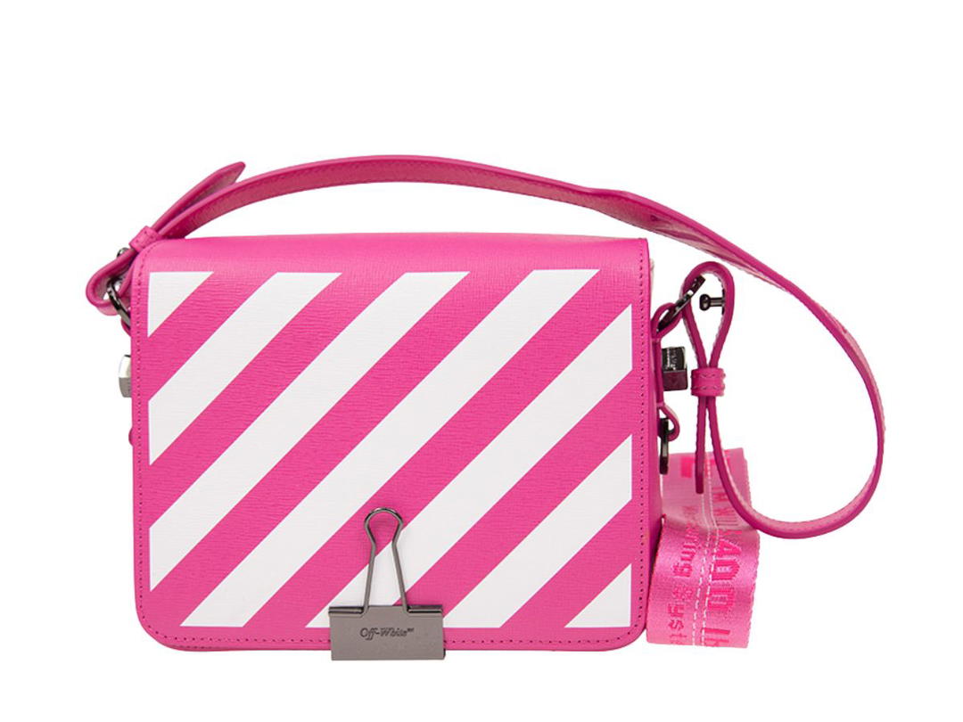 Off-White Off-White Binder Clip Bag Diag Fuchsia White