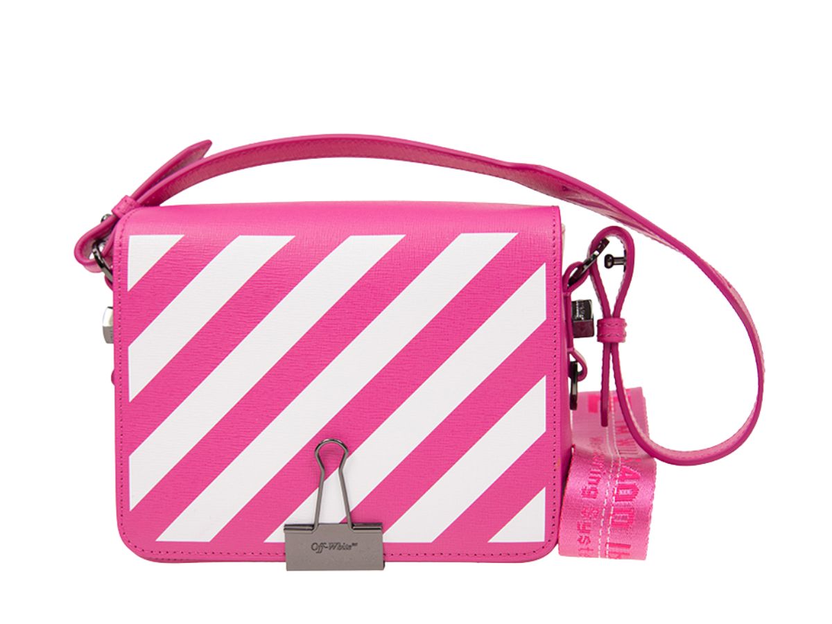 Off-White Off-White Binder Clip Bag Diag Fuchsia White