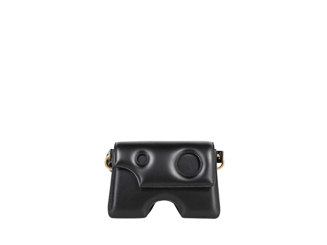 Off-White Off-White Burrow-22 Shoulder Bag In Leather With Gold Hardware Black