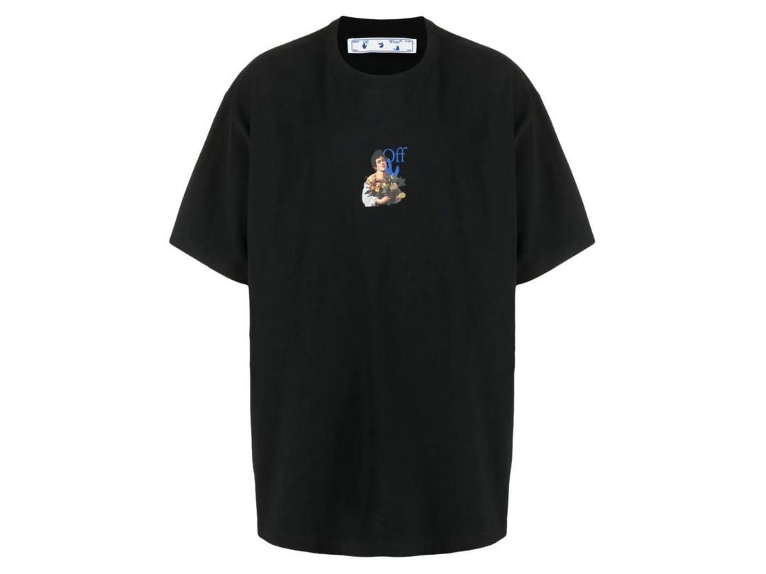 Off-White OFF-WHITE C/O VIRGIL ABLOH CARAVAGGIO BOY S/S OVER TEE BLACK/BLUE