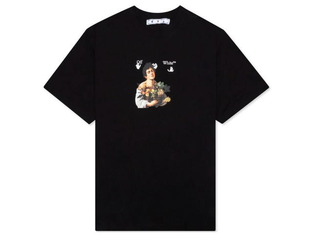Off-White OFF-WHITE C/O VIRGIL ABLOH CARAVAGGIO BOY S/S OVER TEE BLACK/WHITE - view 2