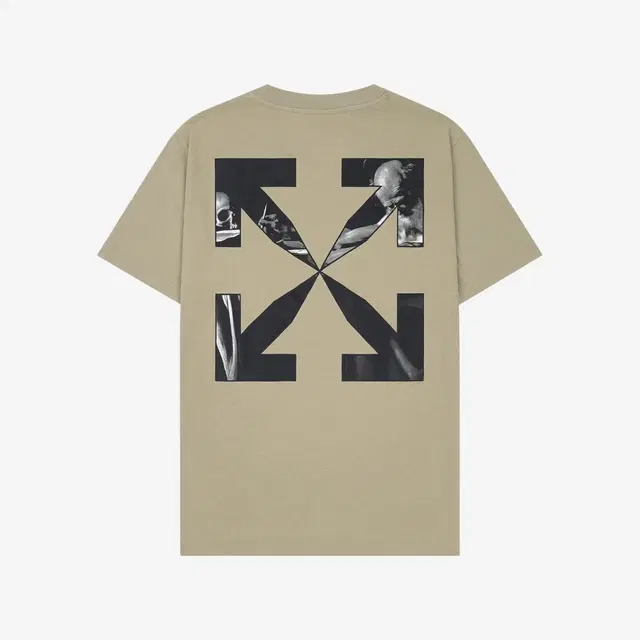 Off-White Off-White Caravaggio Arrow Slim S/S T-Shirt Dark Sand Black - view 2