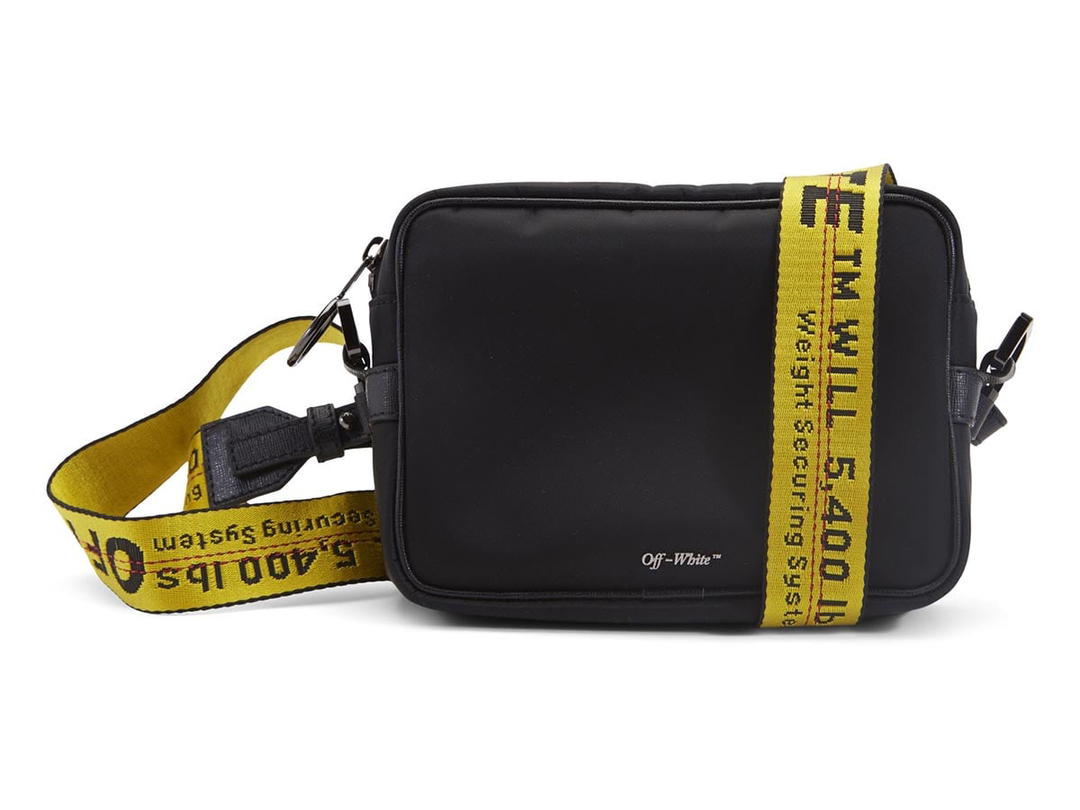 Off-White OFF-WHITE Crossbody Nylon Leather Trim Black Yellow