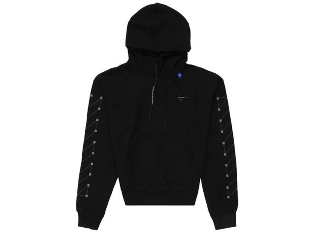 Off-White Off-White Diag Backbone Over Hoodie Black Silver - view 2