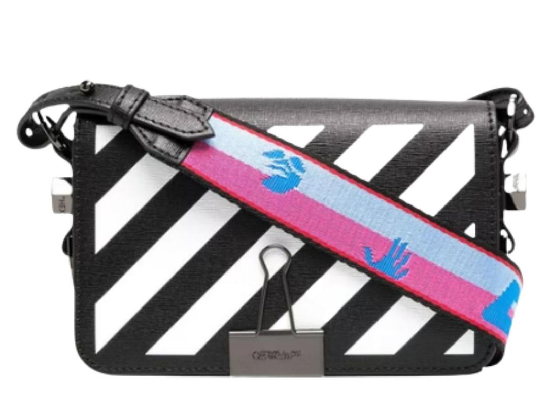 Off-White OFF-WHITE Diag Flap Bag Mini SS21 Black/White