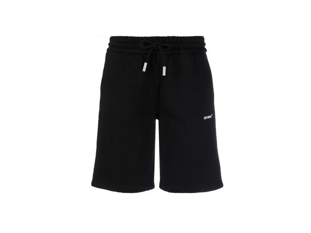 Off-White Off-White Diag-Stripe Print Track Shorts Black - view 1