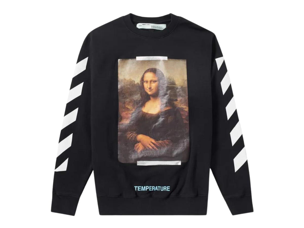 Off-White Off-White Diagonal Monalisa Crew Sweat Black White