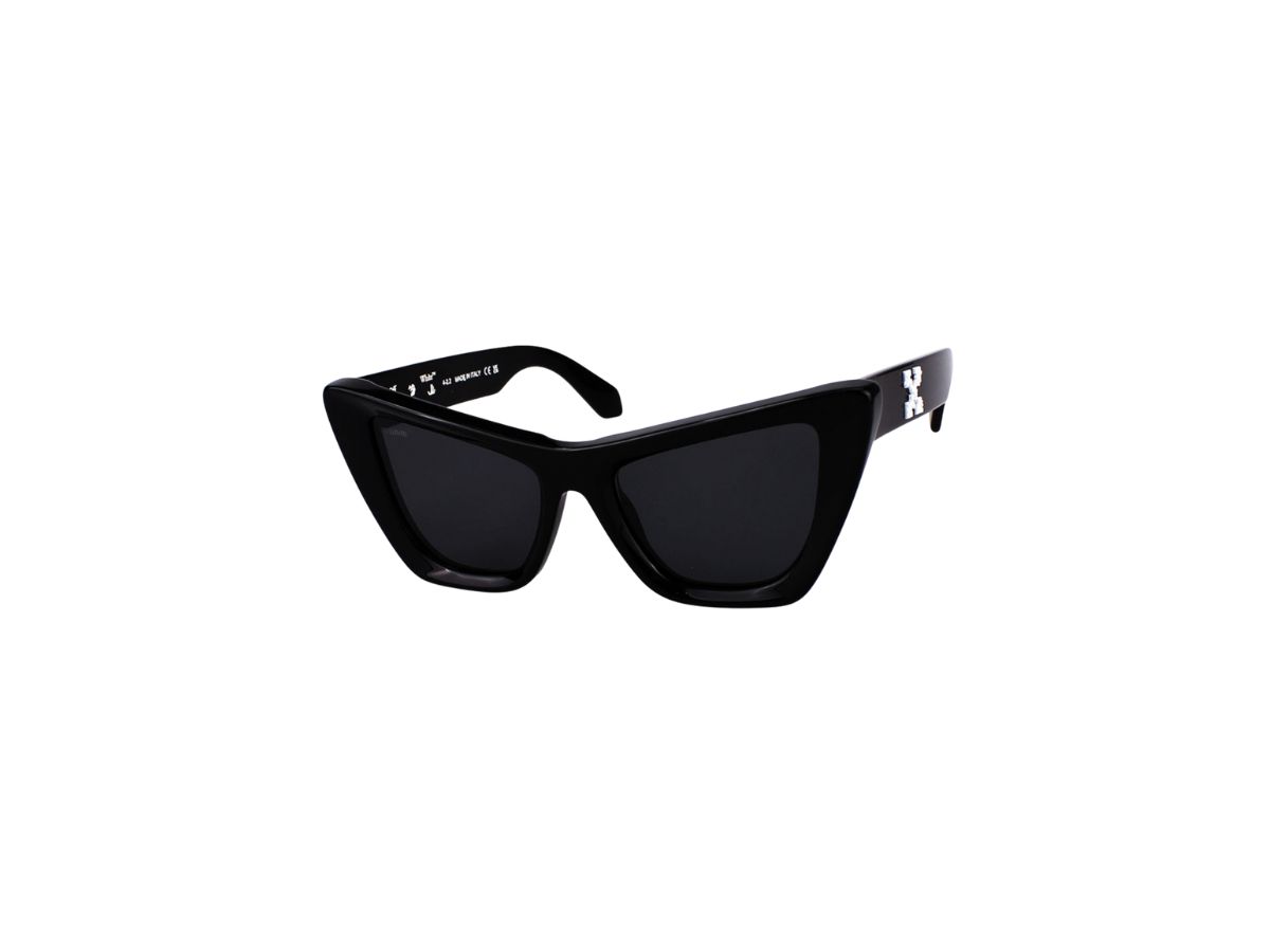 Off-White Off-White Edvard Sunglasses In Black Acetate Frame With Black Lenses