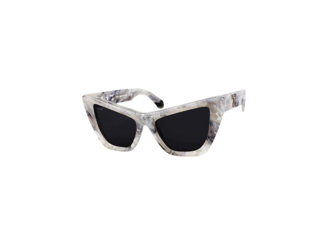 Off-White Off-White Edvard Sunglasses In Marble Acetate Frame With Dark Grey Lenses