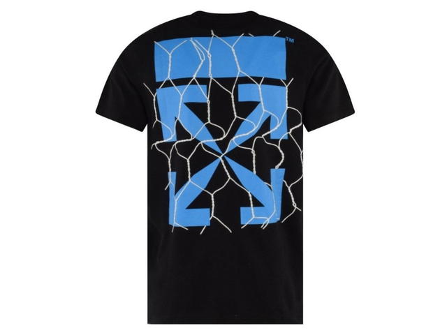 Off-White OFF-WHITE Fence Arrow Slim T-Shirt Black/Blue - view 1