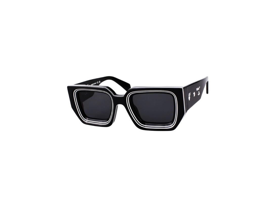 Off-White Off-White Francisco Sunglasses In Black Acetate Frame With Black Lenses