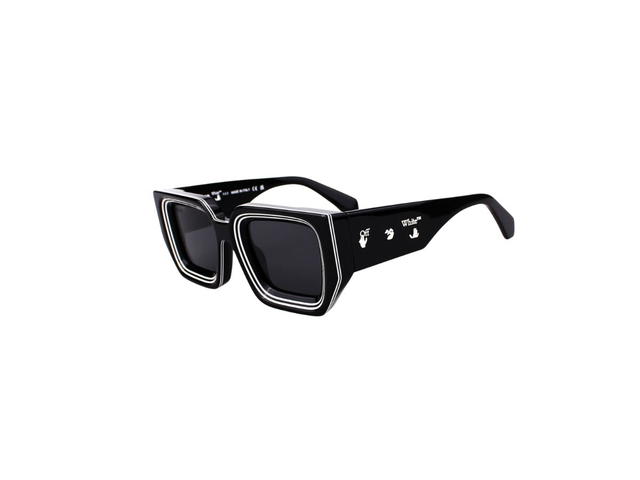 Off-White Off-White Francisco Sunglasses In Black Acetate Frame With Black Lenses - view 3