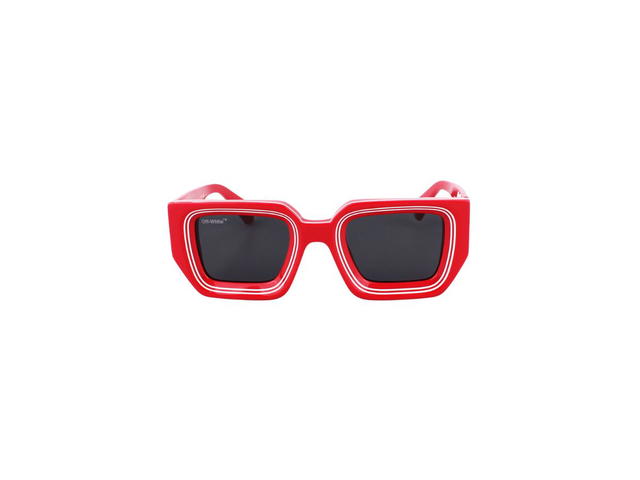 Off-White Off-White Francisco Sunglasses In Red Acetate Frame With Black Lenses - view 2