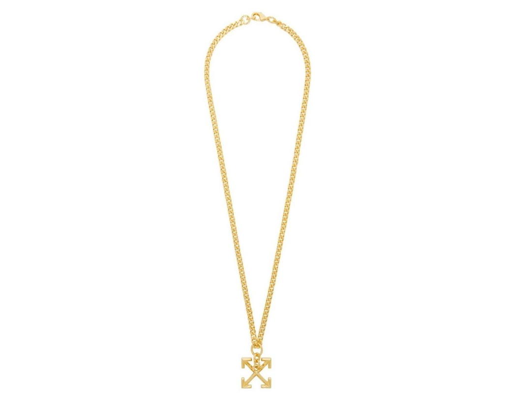 Off-White Off-White gold arrow necklace