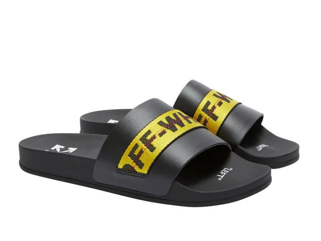 Off-White Off-White Industrial Belt Slides Black Yellow - view 2