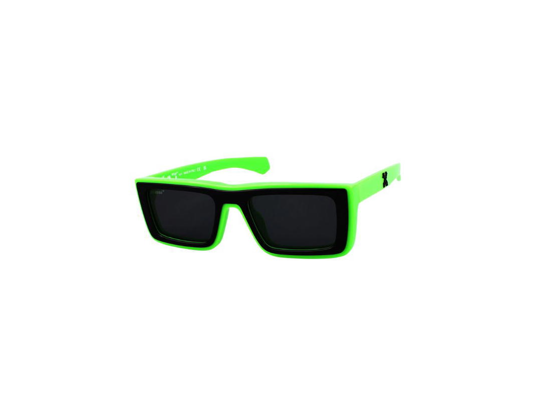 Off-White Off-White Jacob Sunglasses In Green Acetate Frame With Dark Grey Lenses