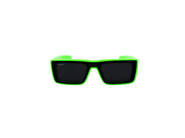 Off-White Off-White Jacob Sunglasses In Green Acetate Frame With Dark Grey Lenses - view 2