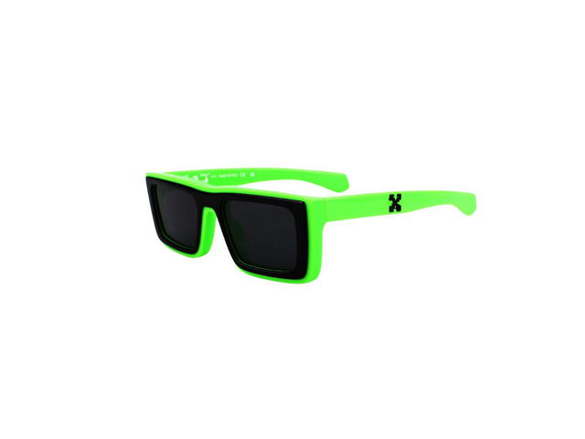 Off-White Off-White Jacob Sunglasses In Green Acetate Frame With Dark Grey Lenses - view 3