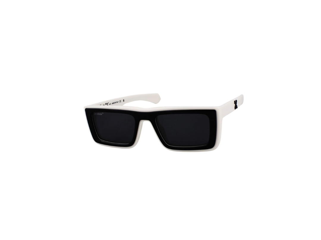 Off-White Off-White Jacob Sunglasses In White Acetate Frame With Dark Grey Lenses