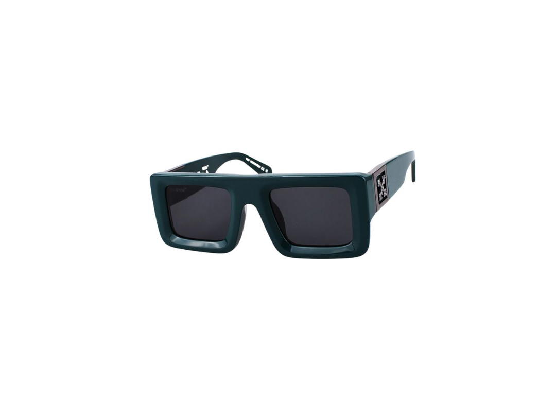 Off-White Off-White Leonardo Sunglasses In Green Acetate Frame With Grey Lenses