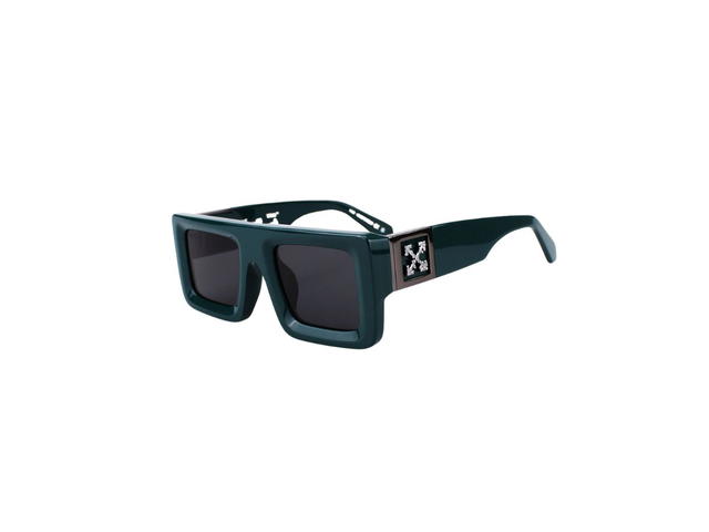 Off-White Off-White Leonardo Sunglasses In Green Acetate Frame With Grey Lenses - view 3