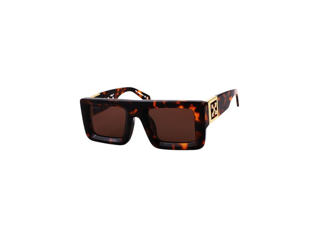 Off-White Off-White Leonardo Sunglasses In Havana Acetate Frame With Brown Lenses - view 1