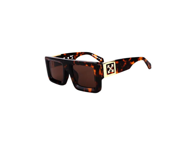 Off-White Off-White Leonardo Sunglasses In Havana Acetate Frame With Brown Lenses - view 3