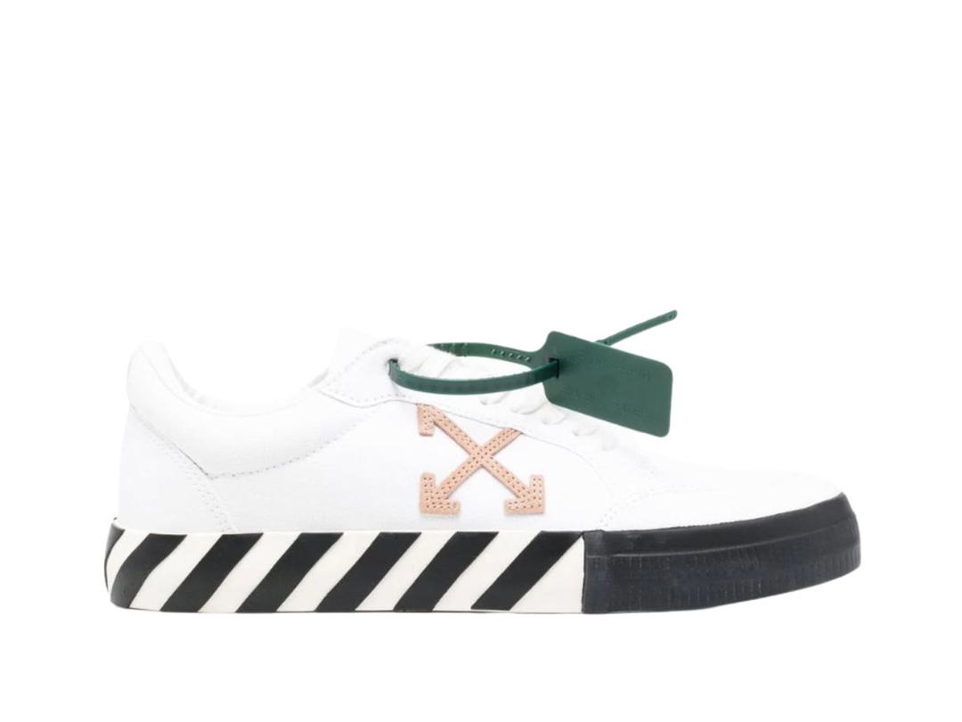 Off-White Off-White Low Vulcanised Canvas Sneaker White Dark Sand