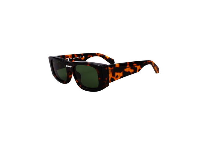 Off-White Off-White Lucio Sunglasses In Havana Acetate Frame With Green Lenses - view 3