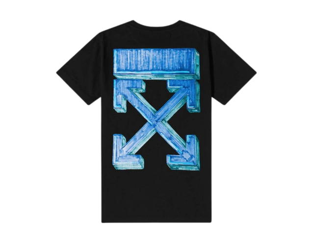 Off-White Off-White Marker Arrow Slim Tee Black & Blue - view 1