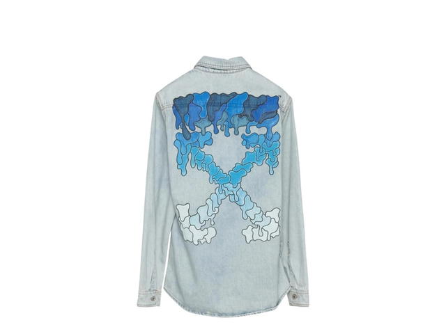 Off-White Off-White Marker Denim Shirt Vintage Fl - view 2