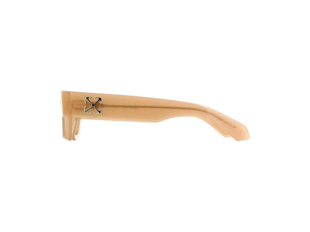 Off-White Off-White OERI115 GREELEY Sunglasses In Shiny Beige Crystal Frame With Green Lenses - view 3